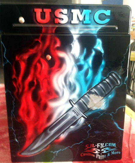 USMC Custom Painted Tool Box